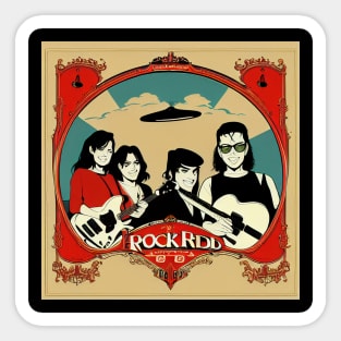 Vintage 80s Rock and Roll Album Cover Sticker